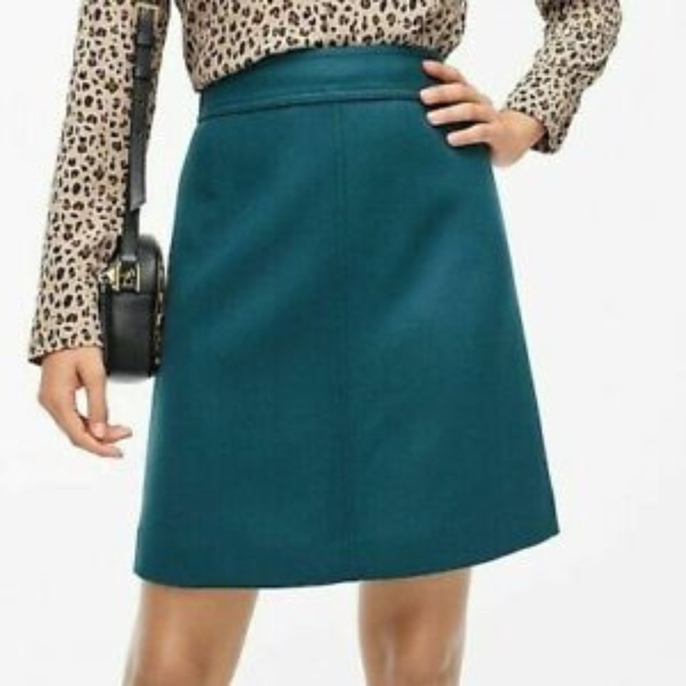 J.Crew Princess Mini skirt in double-serge wool